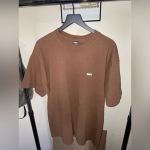 Obey brown t shirt